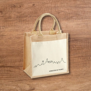 Jutetasche klein mit Königstein-Silhouette